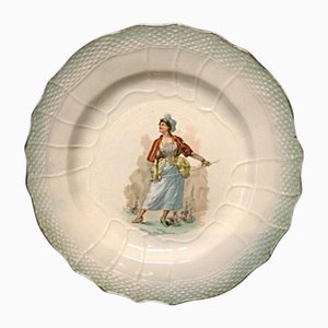 20th Century Faience Plate from Hamage Nord, 1940s