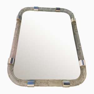 Italian Torciglione Murano Style Glass Wall Mirror by Simoeng