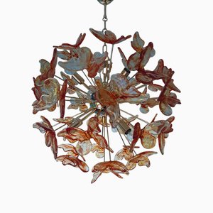 Italian Handmade Butterfly Sputnik Murano Style Glass Chandelier by Simoeng
