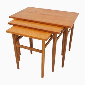 Vintage Nesting Tables in Teak, 1960s, Set of 3