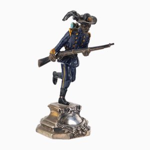 Bersagliere Skulptur aus 925 Silber