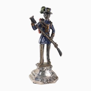 Bersagliere Sculpture in 925 Silver