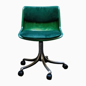 Green Modus Office Chair attributed to Osvaldo Borsani, Italy, 1975