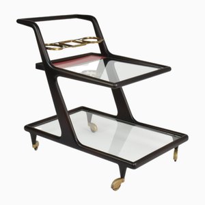 Vintage Italian Wooden Serving Cart, 1950s
