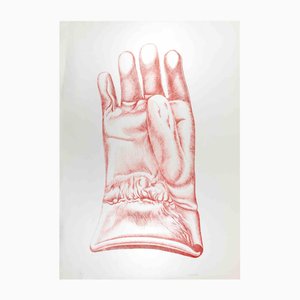 Giacomo Porzano, Red Glove II, Etching, 1972