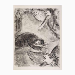 Marc Chagall, Satan Testes Job's Faith, Photogravure, 1960