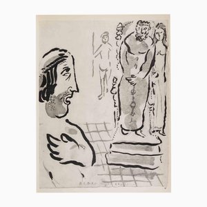 Marc Chagall, Esther Accusing Ama, Photogravure, 1960