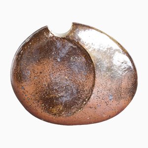 French Decorative Stoneware Vase, 1980s