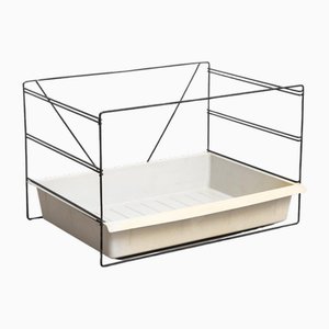 Mid-Century Modern Aktenregal aus Metall & Kunststoff, Charlotte Perriand zugeschrieben, 1950er