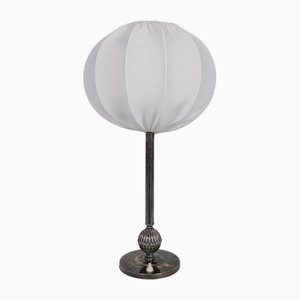 Versilberte Art Deco Tischlampe, Schweden, 1930