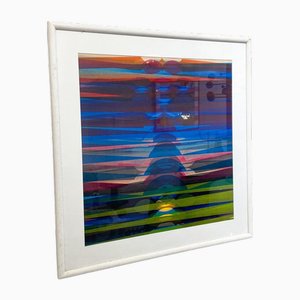 Dordevic Miodrag, Abstrakte Komposition, Gouache auf Papier, 1970, Gerahmt