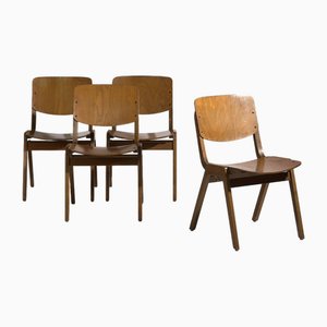 Sillas de comedor vintage de Thonet, 1950. Juego de 4