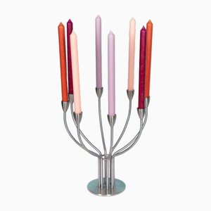 Vintage Silver Candlestick in Stainless Steel from Ikea, 1999