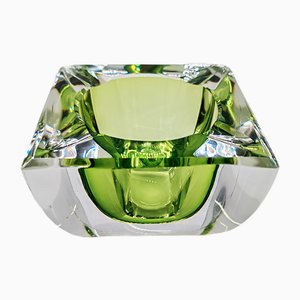 Square Ashtray or Catch-All in Lead Crystal attributed to Val Saint Lambert, Belgium, 1960s