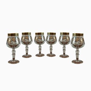 Verres en Cristal, 1950, Set de 6