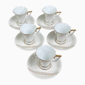 Vintage Teetassen mit Untertassen von Keito Japan, 1960er, 10er Set