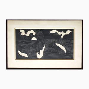Simon Shegelman, El mar de las esperanzas, años 80, Técnica mixta sobre papel