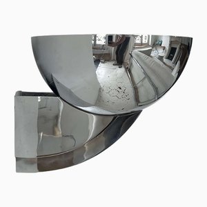 Vintage 347 BM Wall Light in Chrome-Plated Bronze by Jean Perzel, France, 1940s