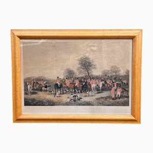 Incisione a colori della metà del XIX secolo intitolata The Cheshire Hunt , 1842, acero