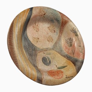 Assiette en Céramique par Italica Ars Lazzaro, Italie, 1950
