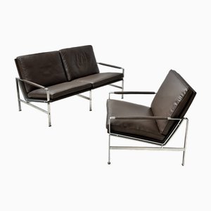 Set of Sofa and Chair Pk6720 by Preben Fabricius & Jørgen Kastholm for Kill International, 1960
