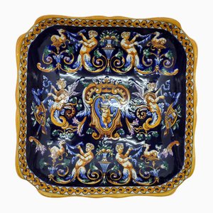 Plat en Faïence à Décor Italie Renaissance