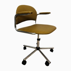 Silla de oficina Kovona vintage mostaza, años 70