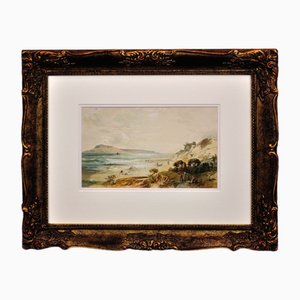 Frederick Lee Bridell, The Portland Roads And Sandsfoot Castle, Dorset, 1856, Acquerello, Incorniciato