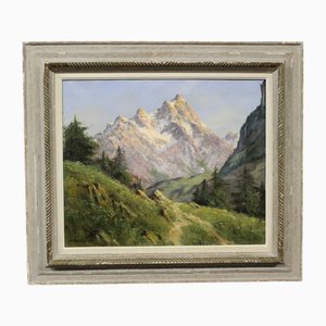Johannes Gebhardt, Mountain Landscape, 1920s-1940s, Oil on Canvas