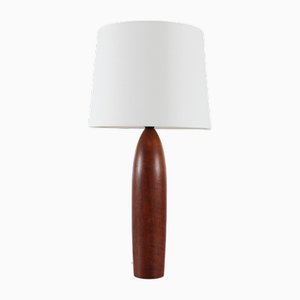Vintage Table Lamp in Hand-Turned Teak by Finn Juhl, 1960s
