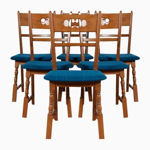 Chaises de Salle à Manger en Chêne Foncé par Axel Einar Hjorth, Danemark, 1970s, Set de 6
