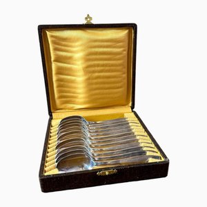 Cucharas pequeñas de Christofle, 1950. Juego de 13