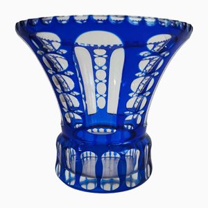 Vase en Cristal de Cobalt d'Avant-Guerre, 1920s