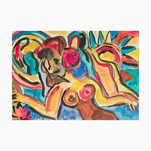 Miklos Nemeth, Funky Nude, 1990, Tempera on Paper