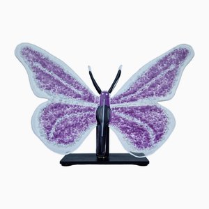 Marijke & Joop Berendsen, Lila Schmetterling, 2024, Glas