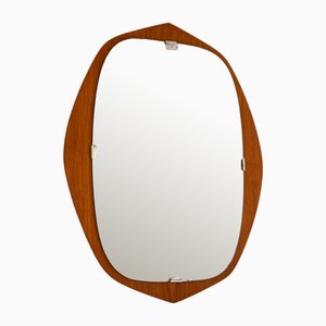 Small Scandinavian Teak Mirror, 1960s