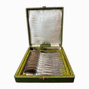 Boîte Cuillères & Pinces, 1900, Set de 13
