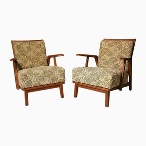 Set of Mid-Century Czechoslovakian Armchairs, 1940s