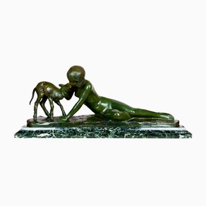 Ary Bitter, Girl with Kid, 1930, Bronze
