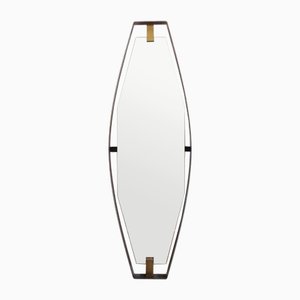 Mid-Century Modern Spiegel aus Metall & Messing von Santambrogio & De Berti, 1950er