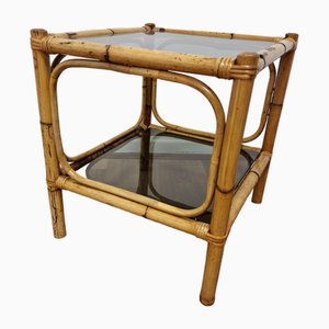 Table de Café et Porte-Revues en Bambou Années 1970