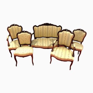 Set da salotto Luigi XV Napoleone III, set di 5