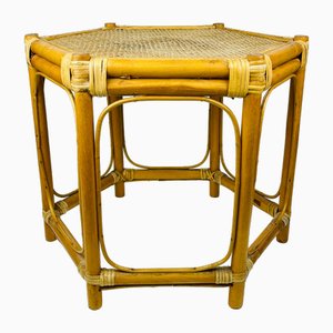 Vintage Italian Rattan Coffee Table, 1960s