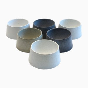Concrete Egg Cups by Ulf Neumann for Raw Living, Set of 6