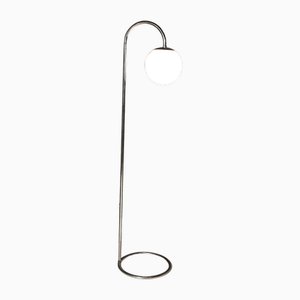 Bauhaus Czechoslovakian Chromed Floor Lamp, 1930s