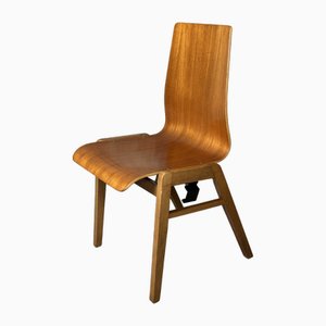 Scandinavian Chairs in Thermoformed Beech, 1960s, Set of 8