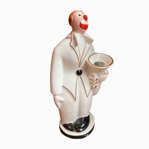 Art Deco Clown aus Porzellan von Robj, Frankreich, 1920er