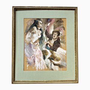 Hans Liska, Don Giovanni, Signé, Vienne, Salzbourg, Gouache