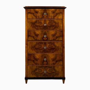 Biedermeier Walnut Chest of Drawers with Secretary