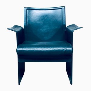 Postmoderner Korium KM1 Ledersessel von Tito Agnoli für Matteo Grassi, Italien, 1980er